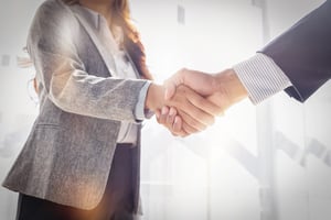 Business handshake for teamwork of business