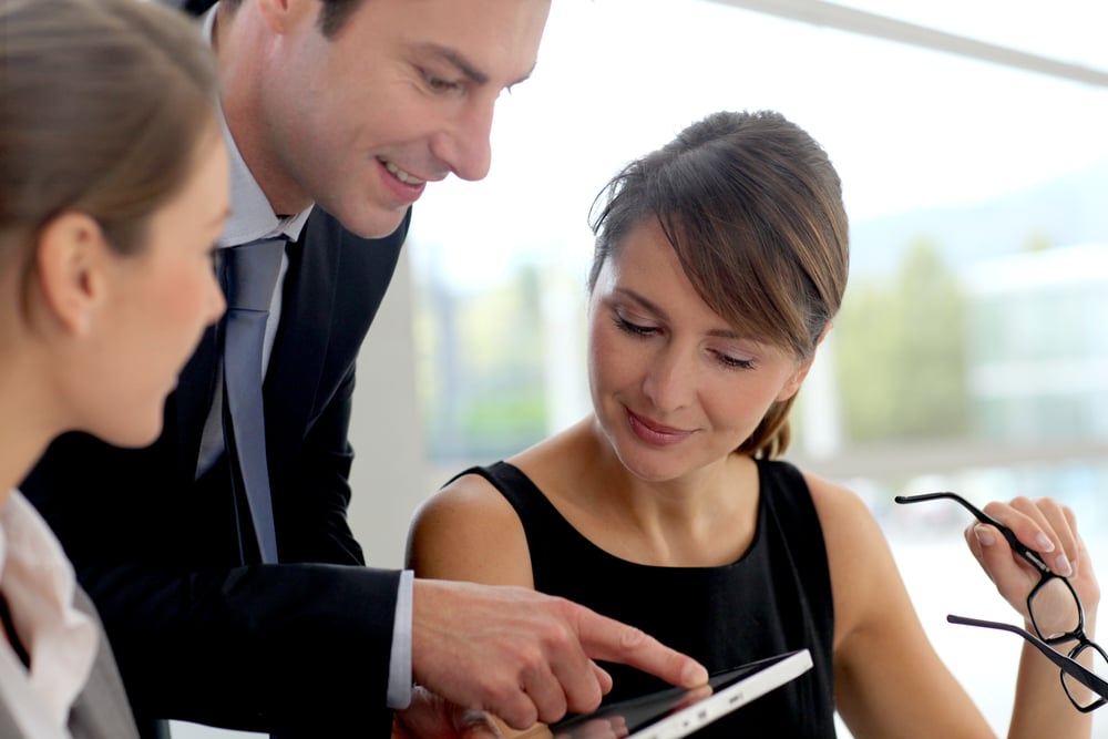 Business people meeting in office to discuss project