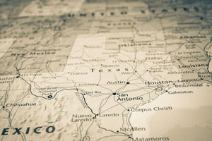 Texas State on the map